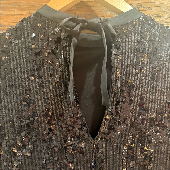 Zara Black Sequin Mini Dress - Picture 7 of 8